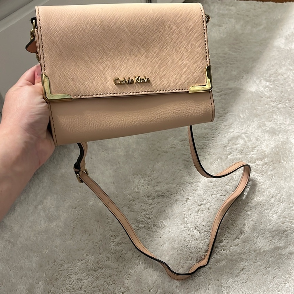 Pale pink and gold, Calvin Klein Crossbody bag